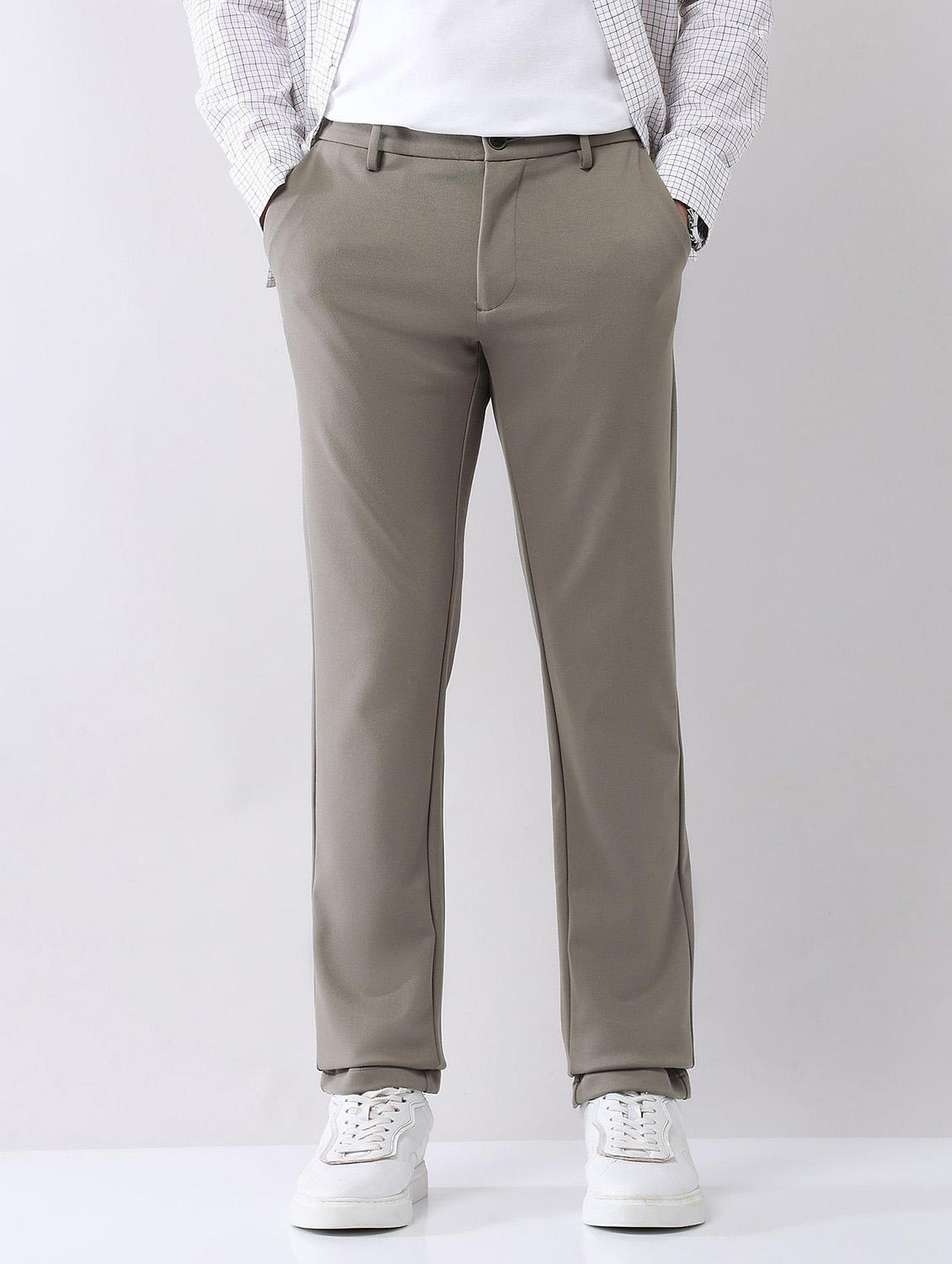 men solid mid rise straight fit chinos - 21998353 -  Zoom Image - 0