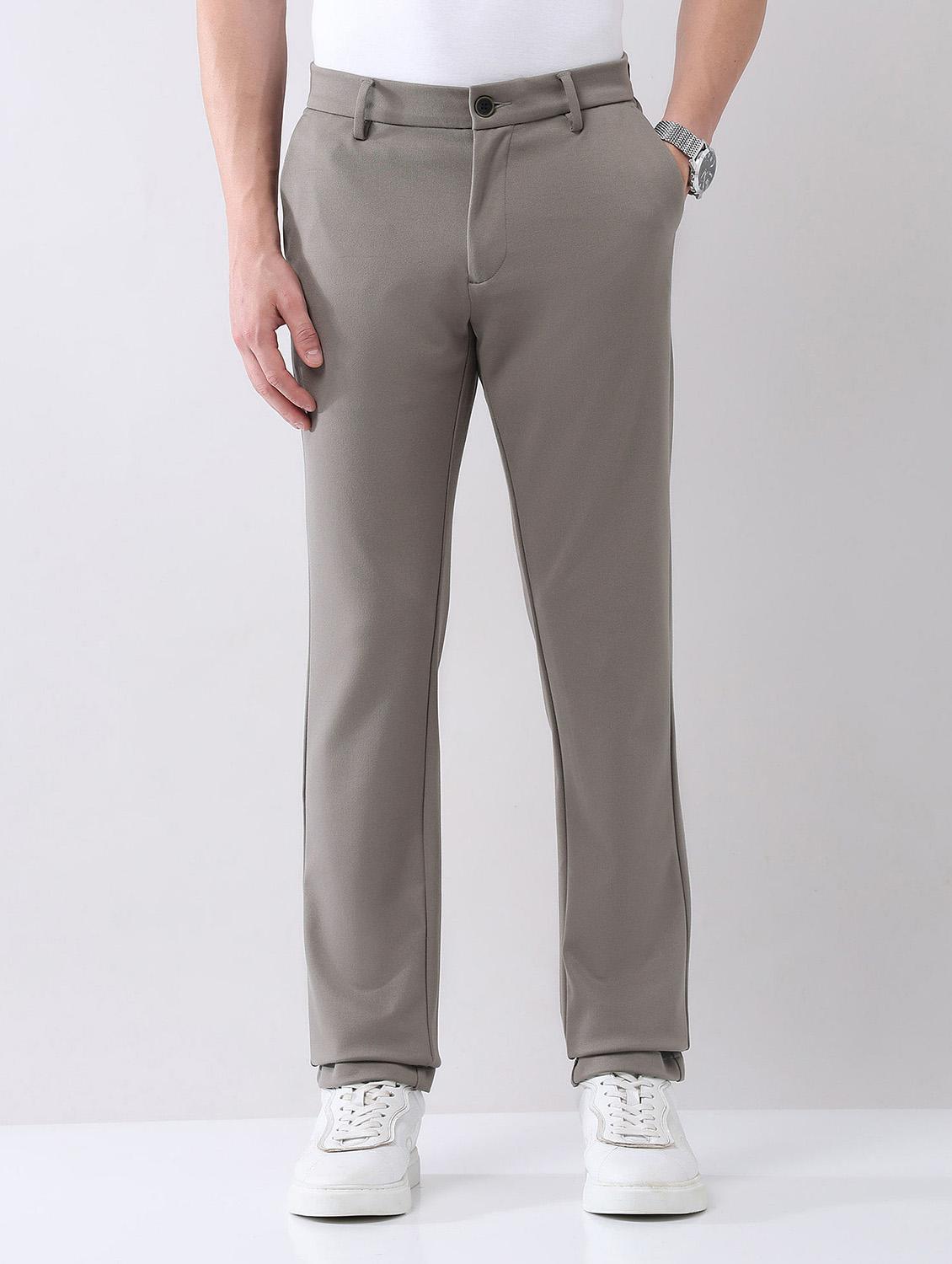 men solid mid rise straight fit chinos - 21998353 -  Standard Image - 1