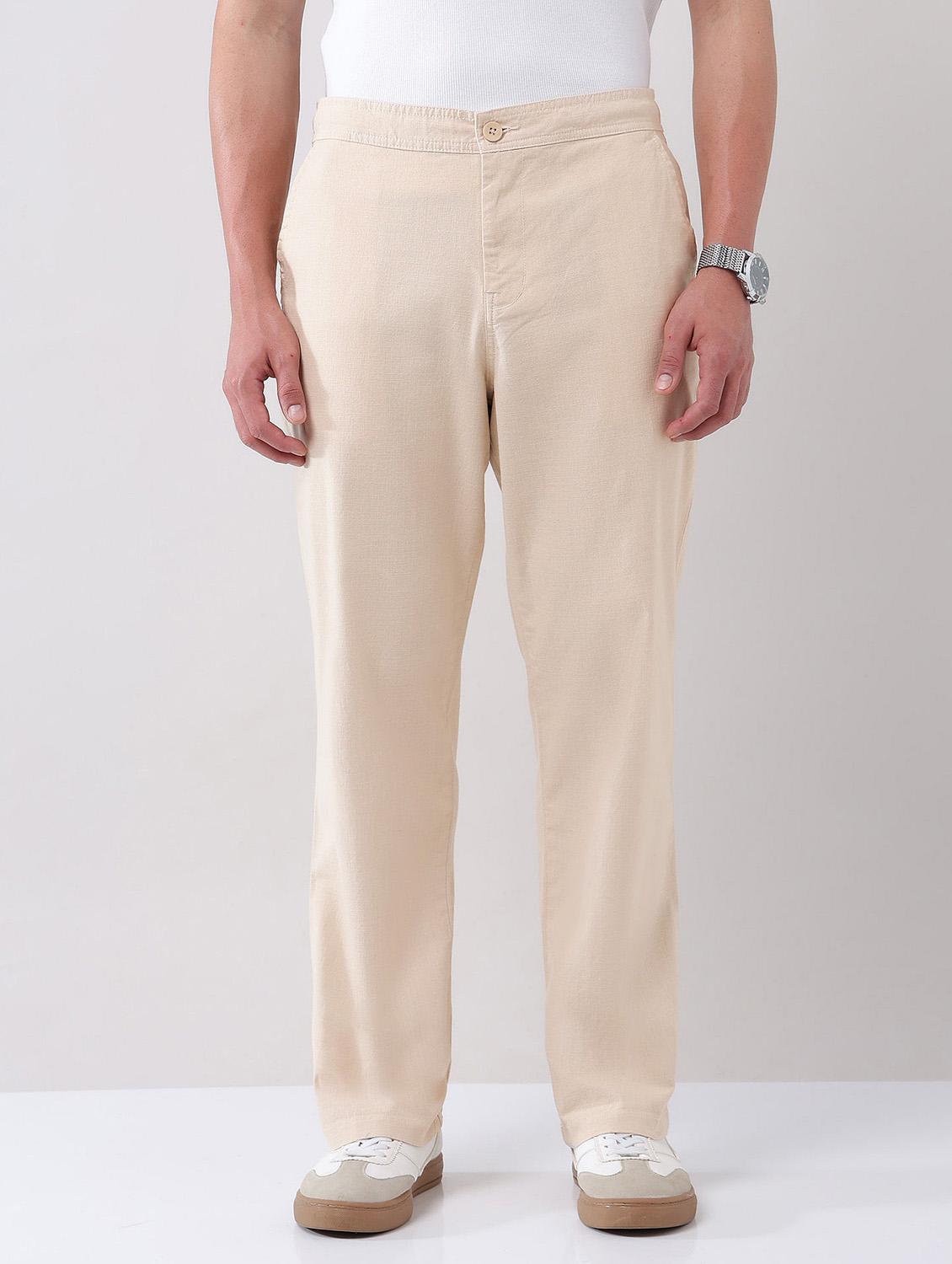 men solid mid rise relaxed fit chinos - 21998356 -  Standard Image - 1
