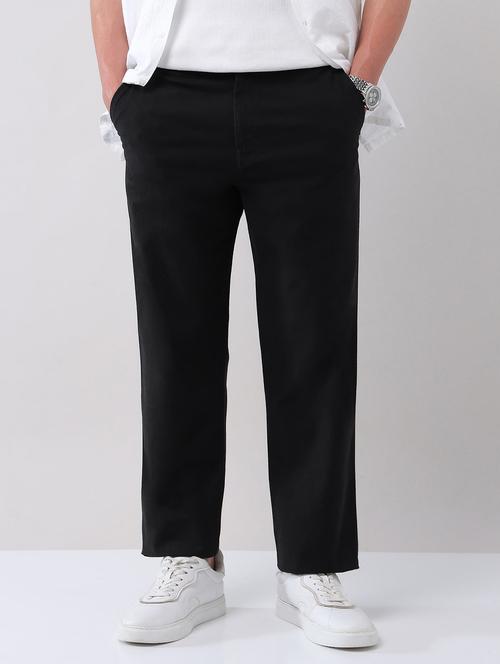 men solid mid rise straight fit chinos - 21998359 -  Standard Image - 0