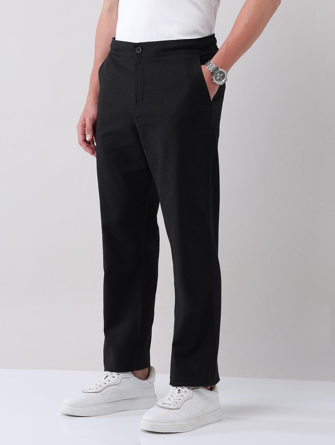 men solid mid rise straight fit chinos - 21998359 -  Standard Image - 1