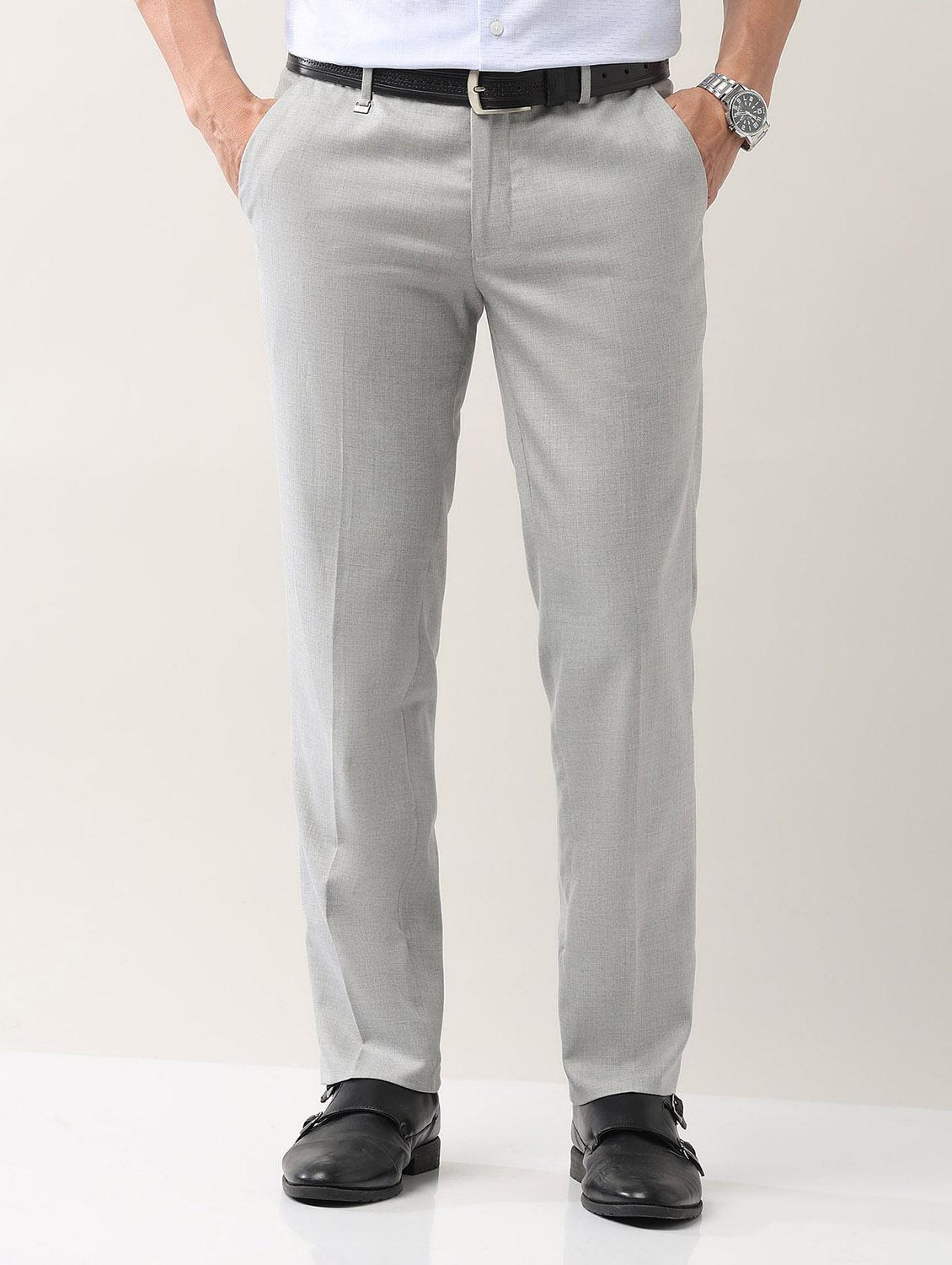 men solid mid rise formal trouser - 21998368 - Zoom Image - 0