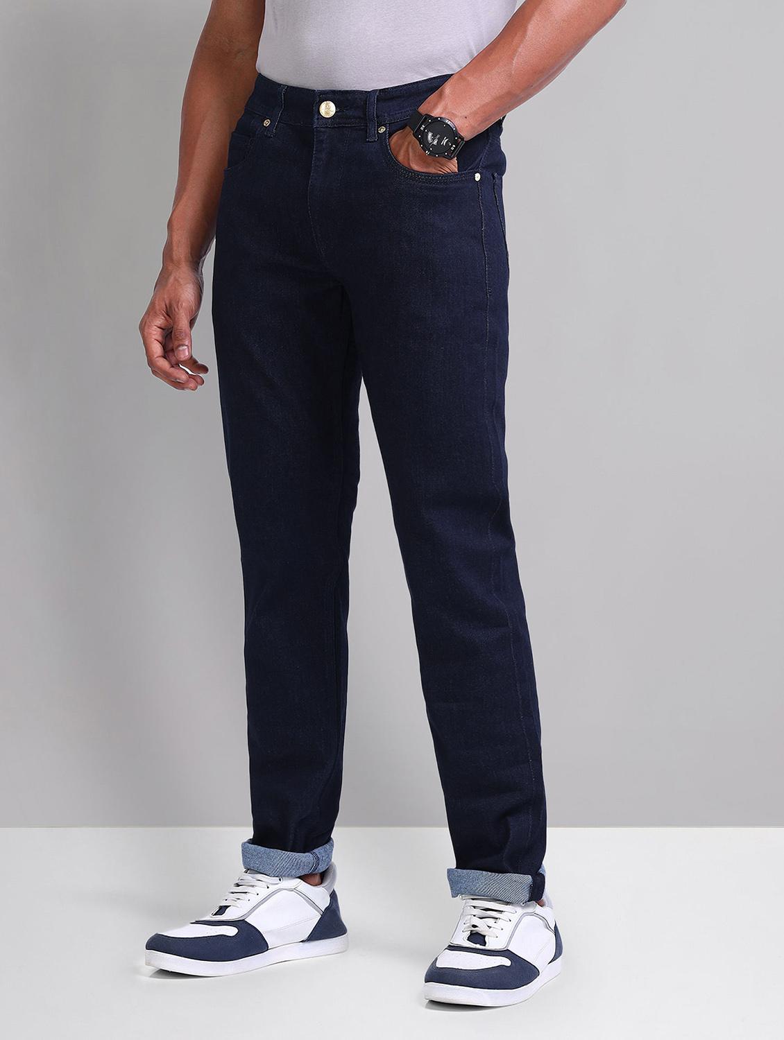 men solid mid rise slim fit jeans - 21998386 -  Standard Image - 1