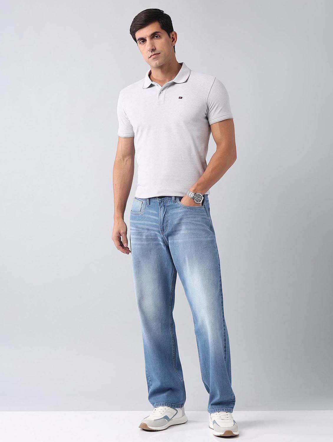 men washed mid rise baggy jeans - 21998390 - Standard Image - 4