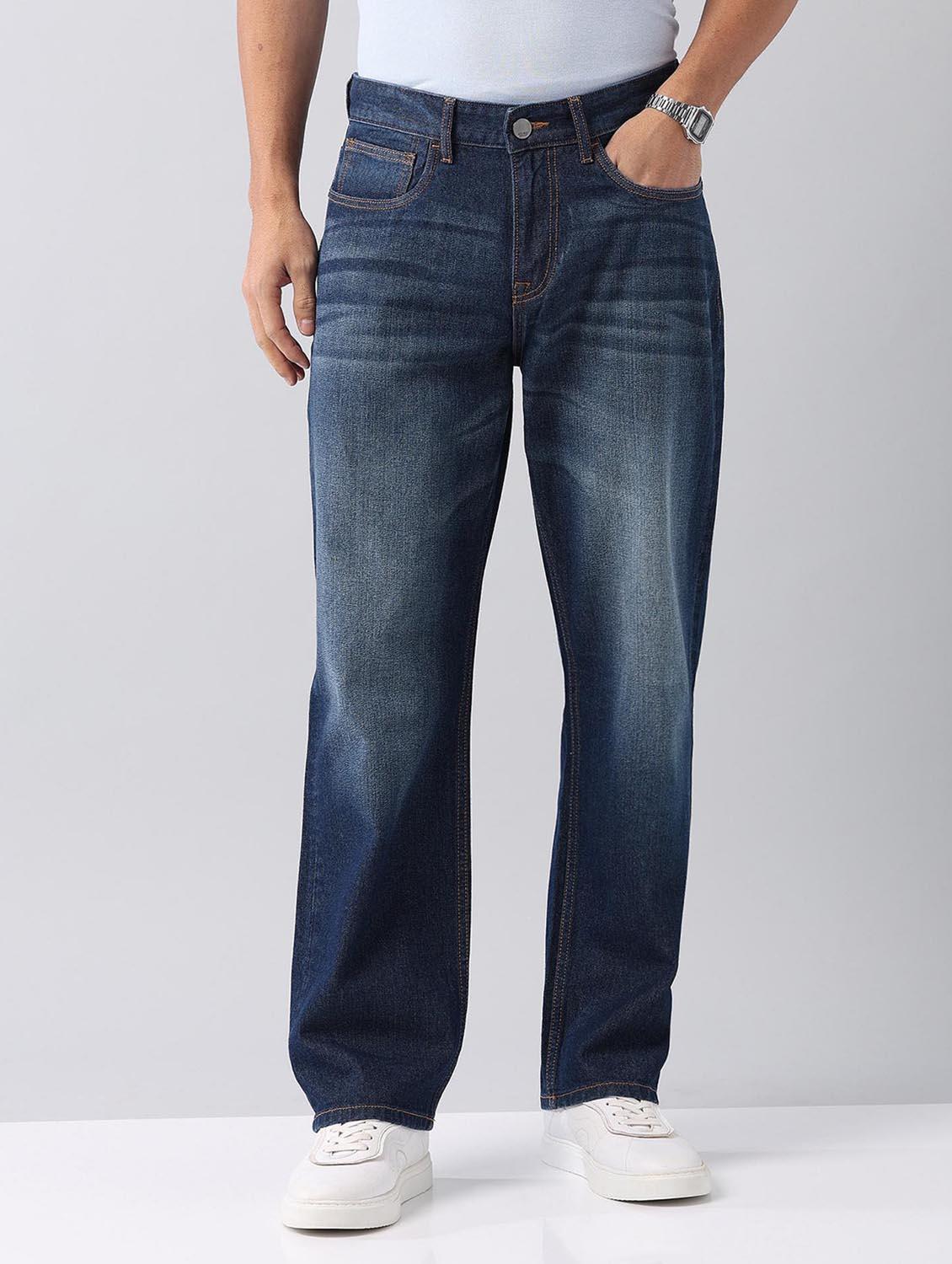 men washed mid rise baggy jeans - 21998391 - Zoom Image - 0