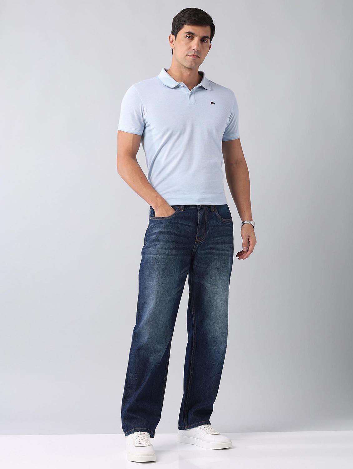 men washed mid rise baggy jeans - 21998391 - Standard Image - 4