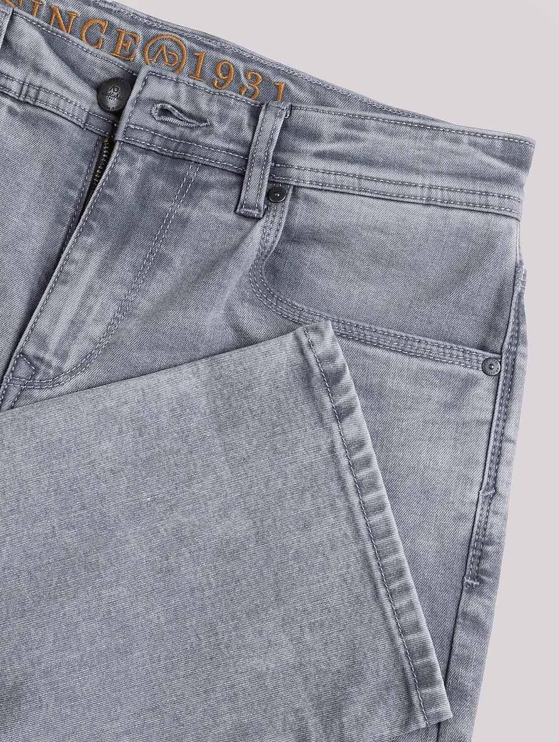 men washed mid rise straight fit jeans - 21998414 - Standard Image - 4