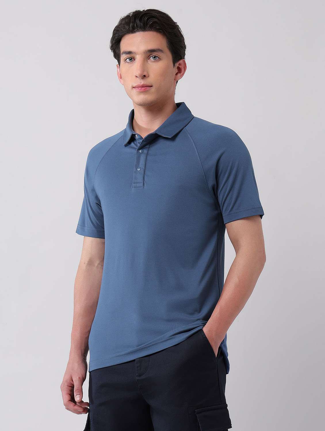 men solid short sleeve regular fit polo t-shirt - 21998423 -  Standard Image - 1