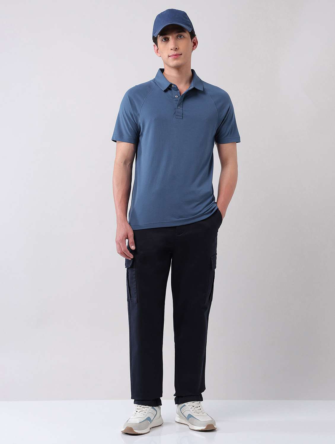 men solid short sleeve regular fit polo t-shirt - 21998423 -  Standard Image - 4