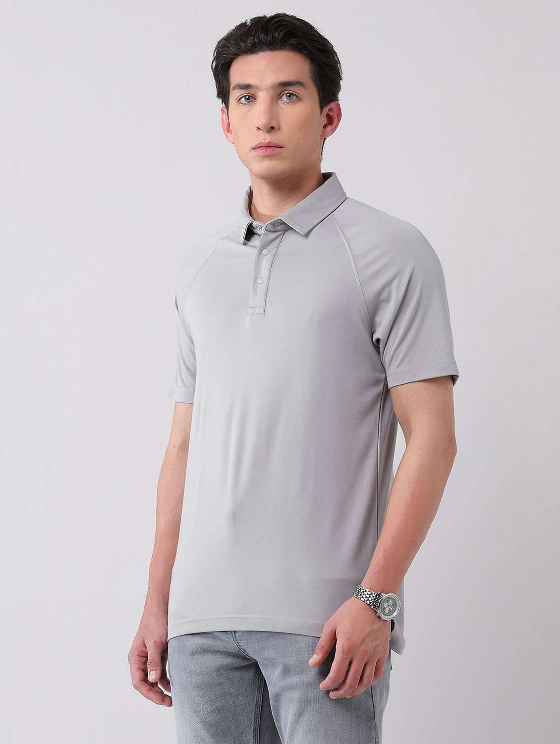 men solid short sleeve regular fit polo t-shirt - 21998426 -  Standard Image - 1