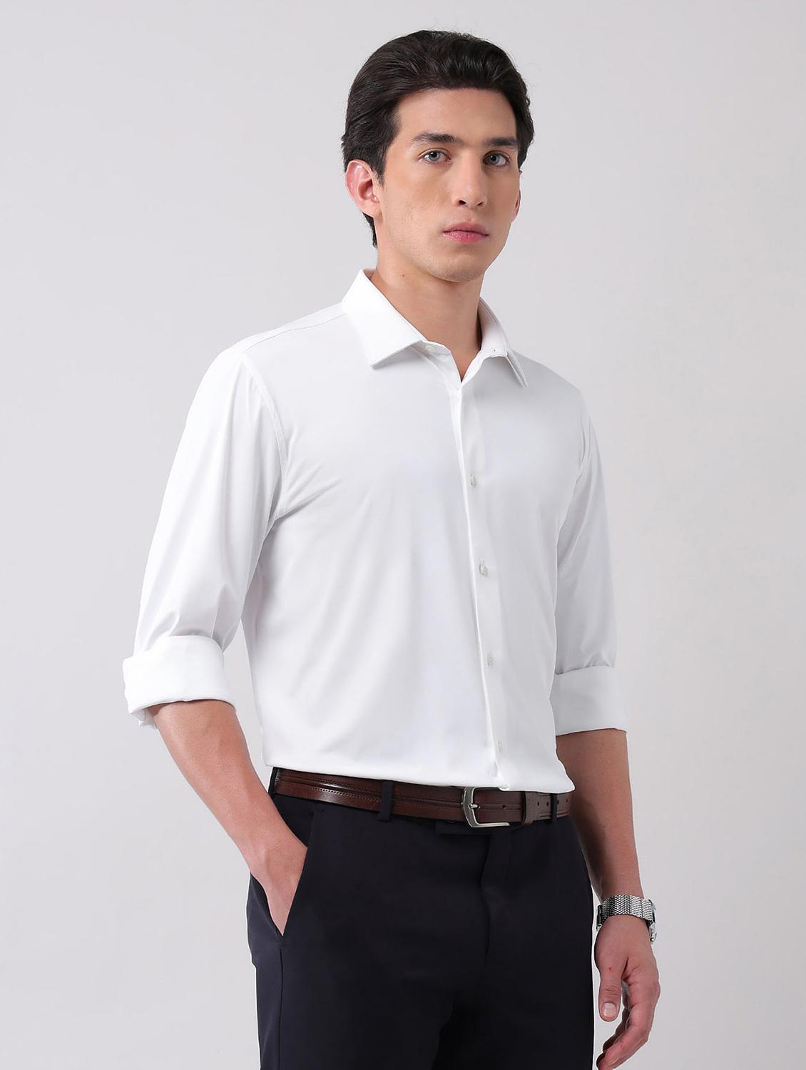 men solid long sleeve regular fit formal shirt - 21998441 - Standard Image - 1
