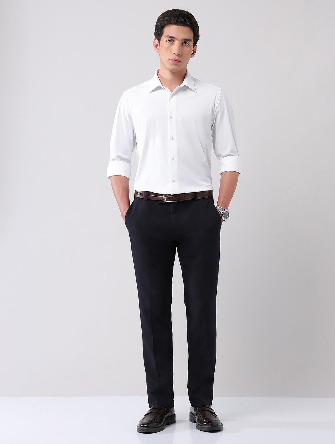 men solid long sleeve regular fit formal shirt - 21998441 - Standard Image - 4