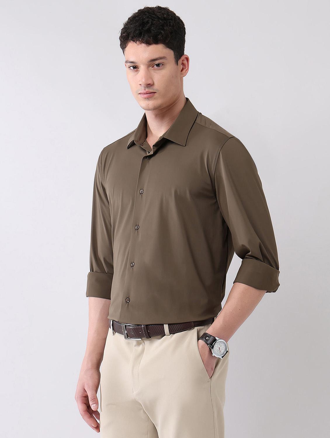 men solid long sleeve regular fit formal shirt - 21998442 -  Standard Image - 1