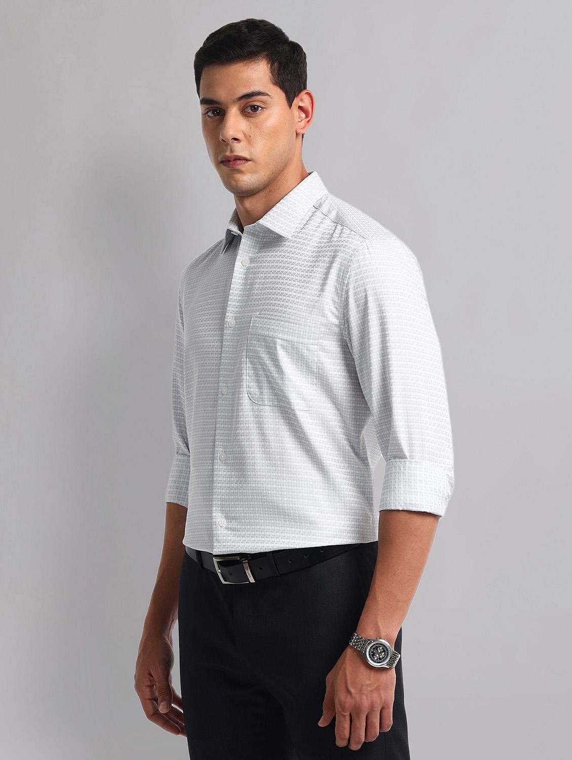 men checkered long sleeve regular fit formal shirt - 21998447 - Standard Image - 1