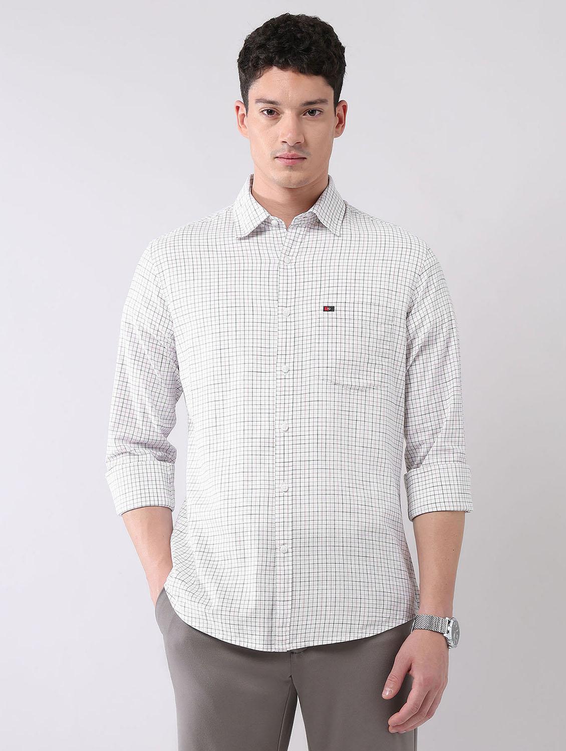 men checkered long sleeve regular fit casual shirt - 21998472 - Standard Image - 1