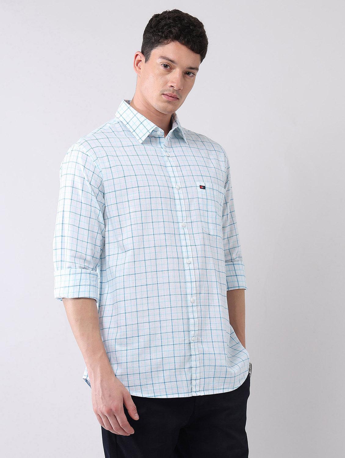 men checkered long sleeve regular fit casual shirt - 21998473 - Standard Image - 1