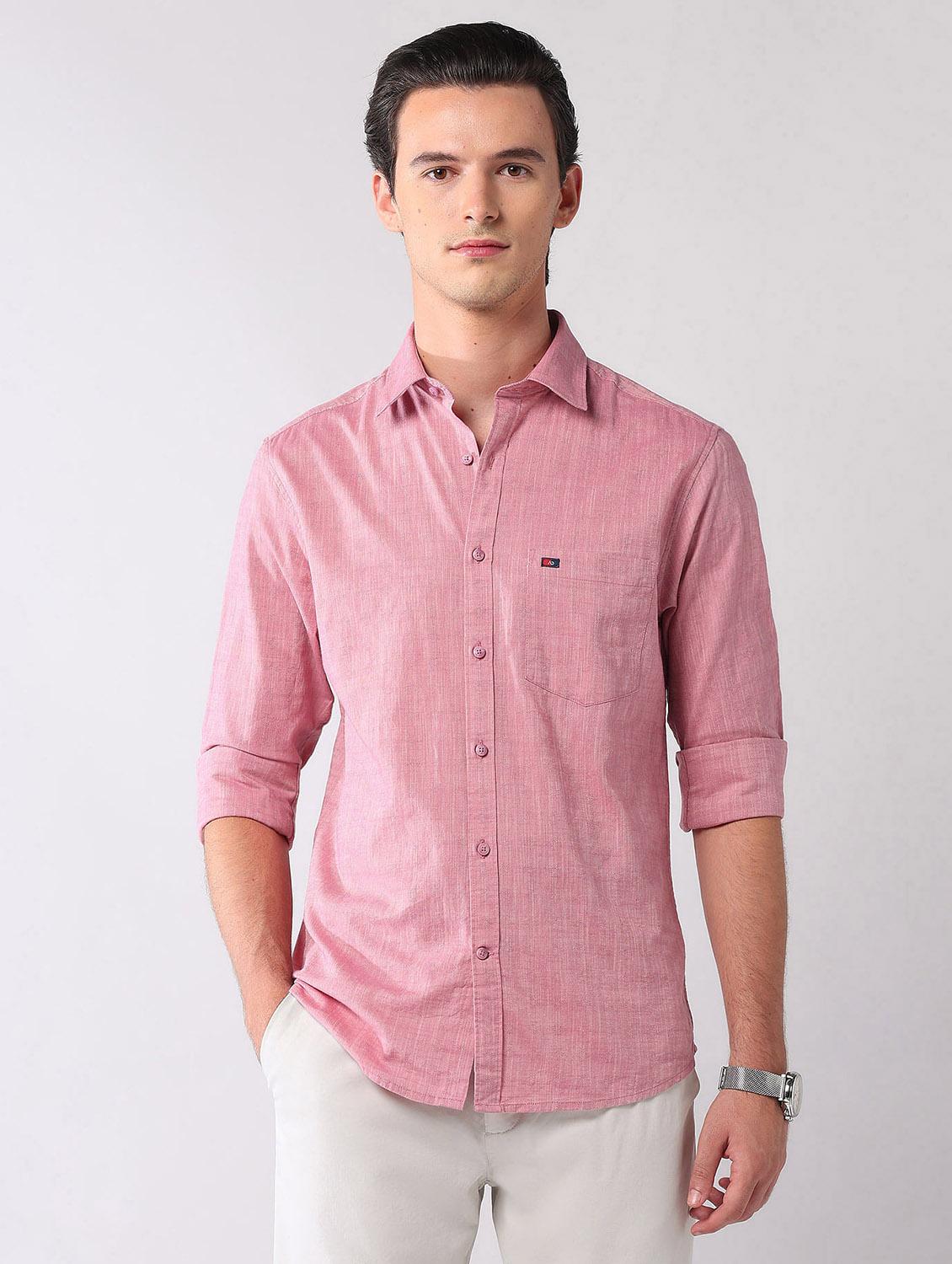 men solid long sleeve regular fit casual shirt - 21998479 -  Standard Image - 1