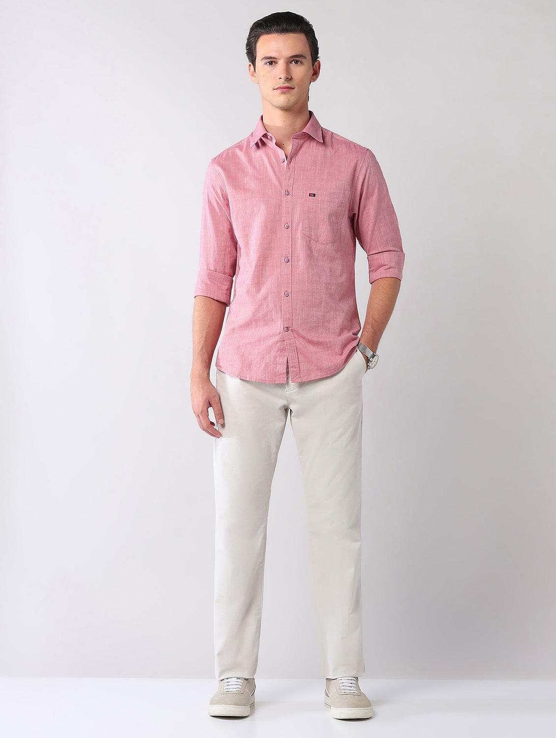 men solid long sleeve regular fit casual shirt - 21998479 - Standard Image - 4