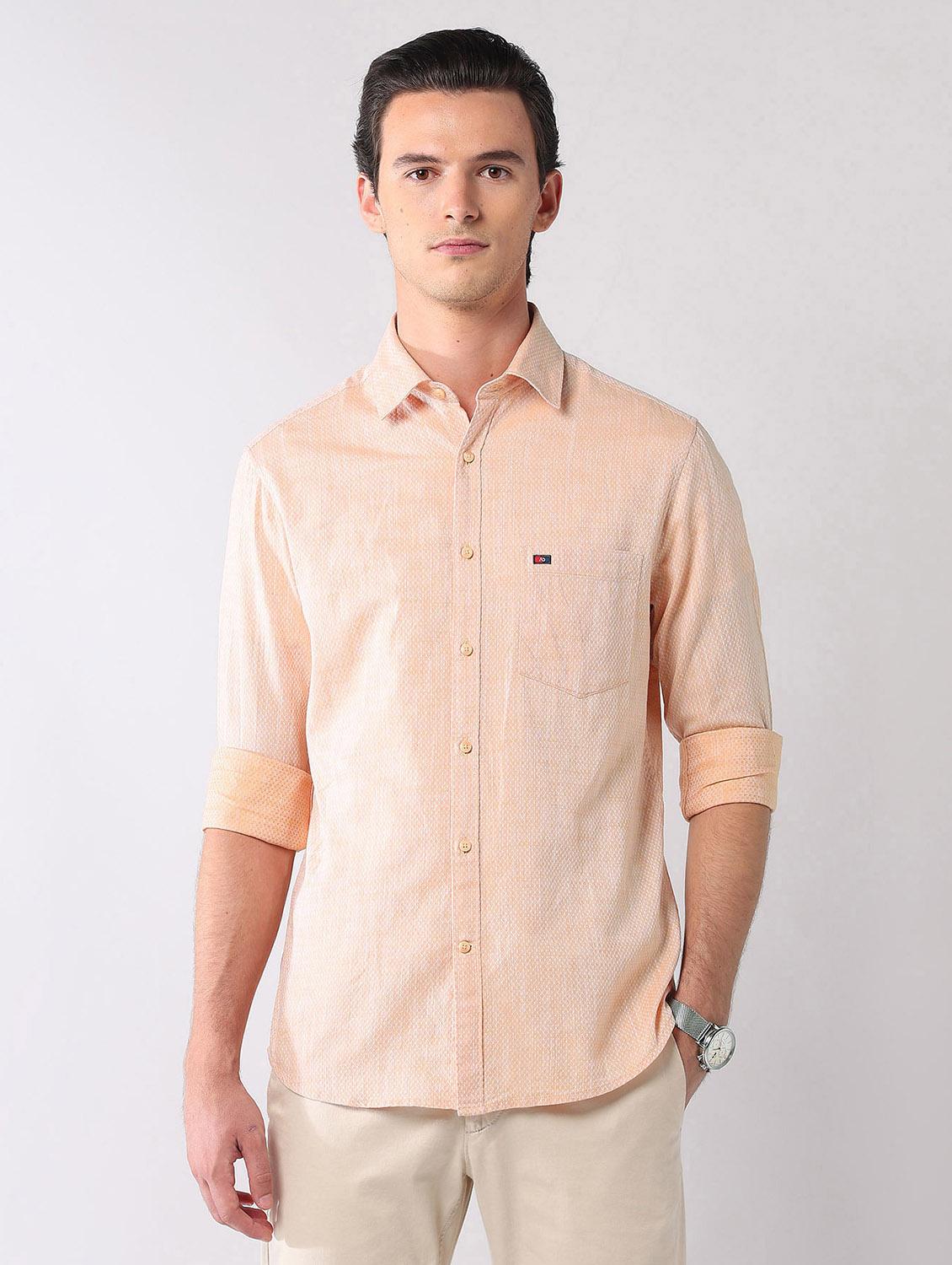 men self design long sleeve regular fit casual shirt - 21998481 - Standard Image - 1