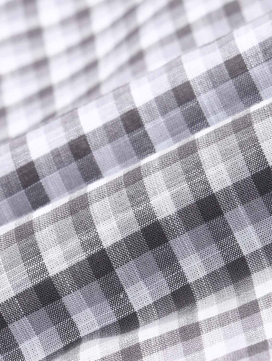 men checkered short sleeve regular fit casual shirt - 21998485 - Standard Image - 4