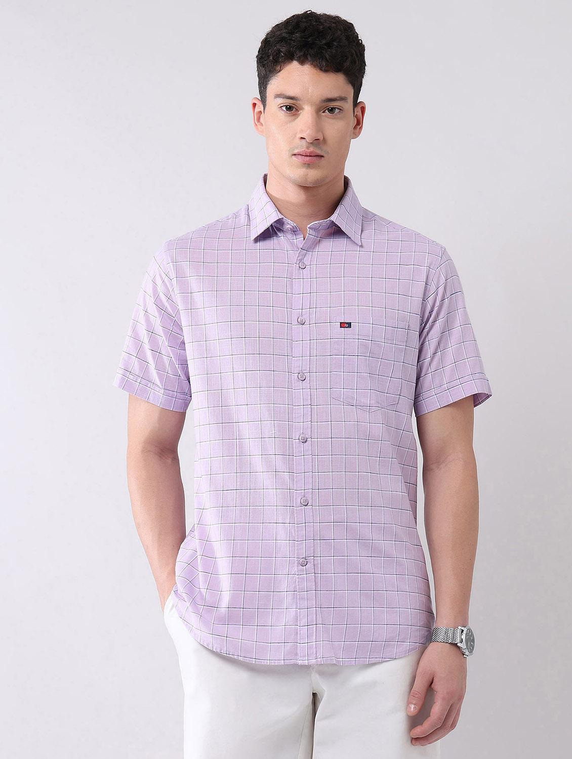men checkered short sleeve regular fit casual shirt - 21998486 -  Standard Image - 1