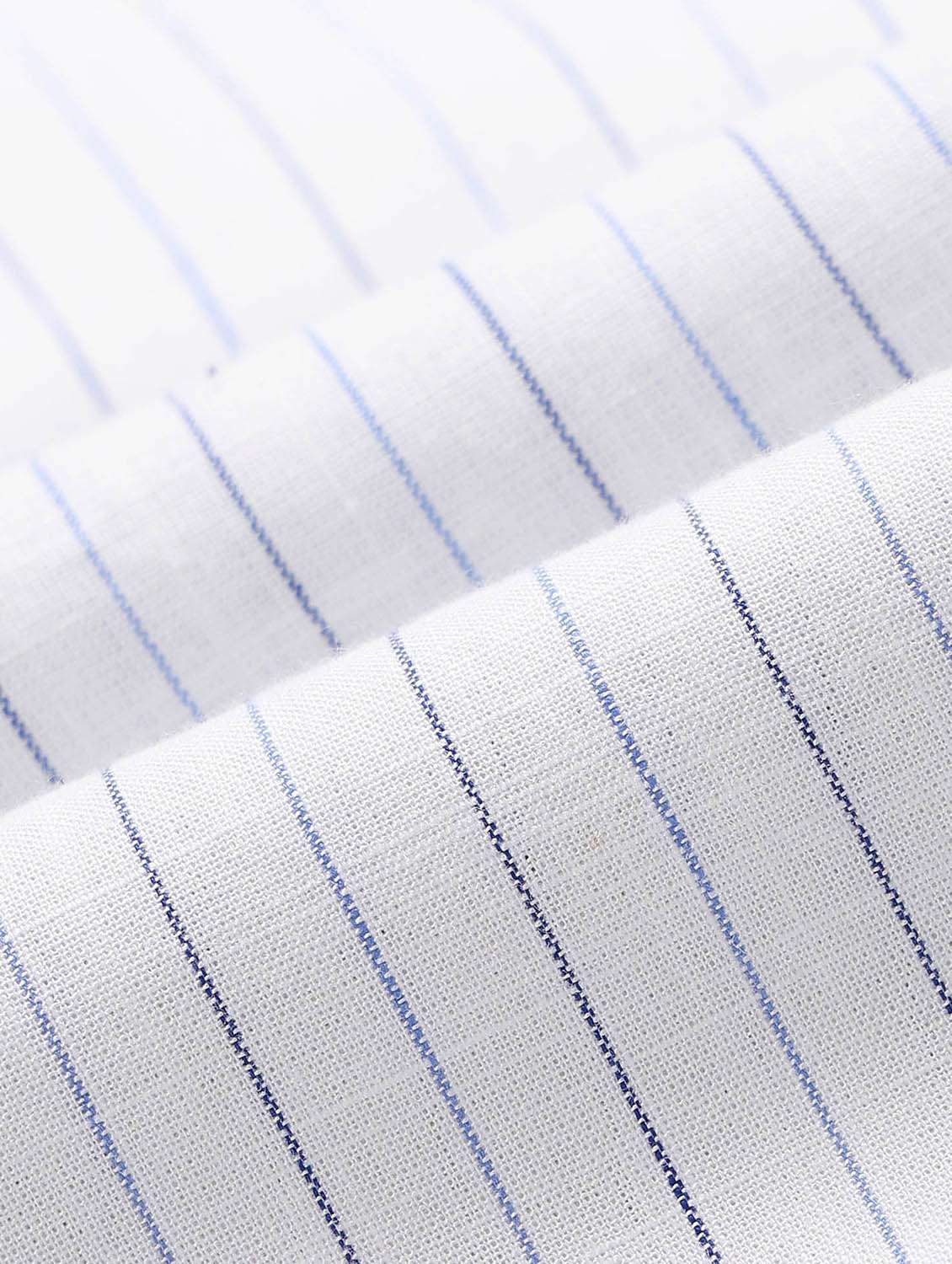 men striped short sleeve regular fit casual shirt - 21998488 -  Standard Image - 4