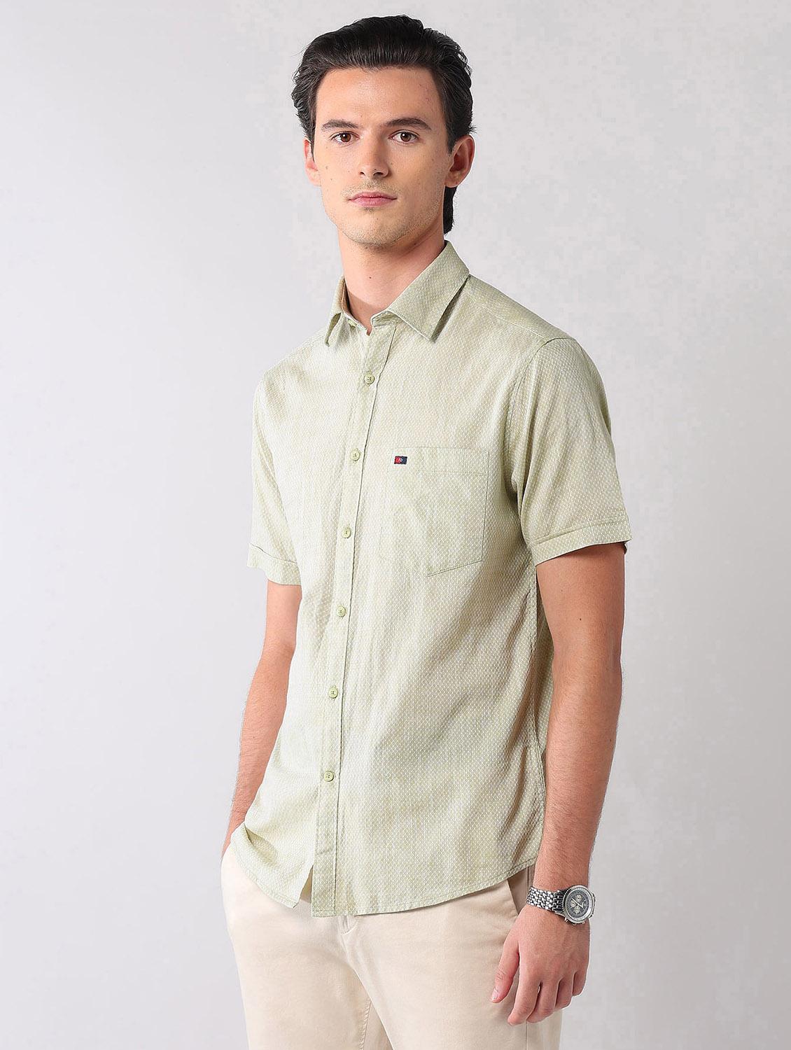 men self design short sleeve regular fit casual shirt - 21998490 -  Standard Image - 1