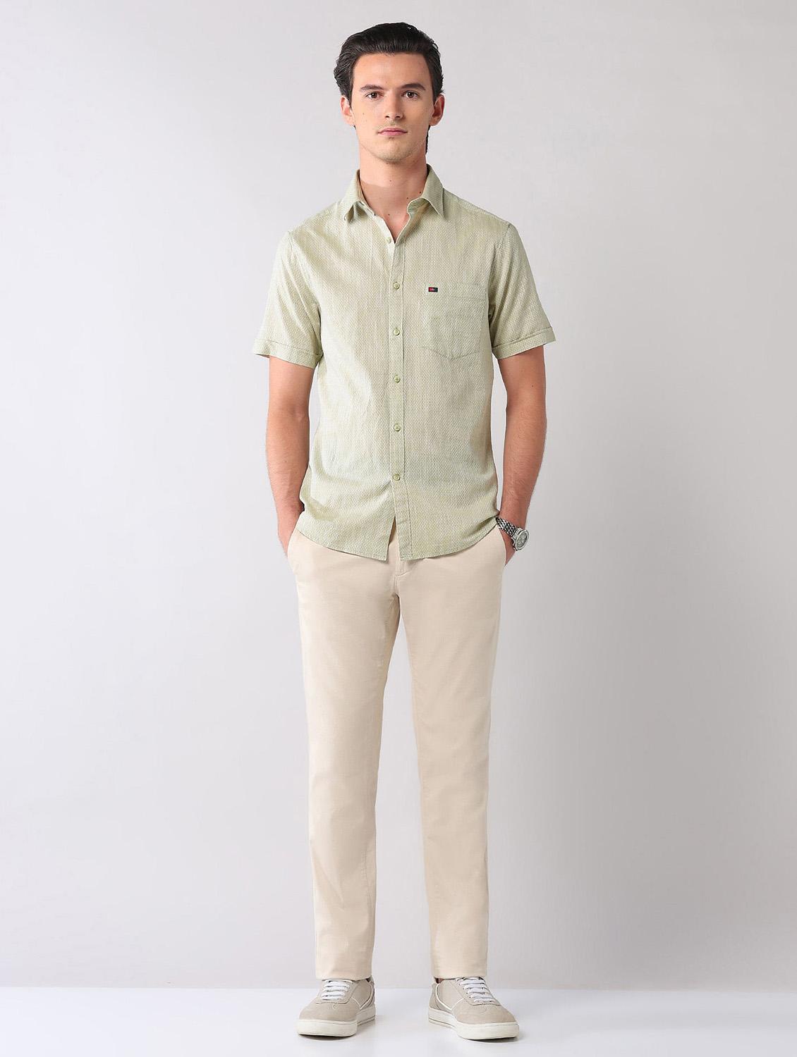 men self design short sleeve regular fit casual shirt - 21998490 - Standard Image - 4