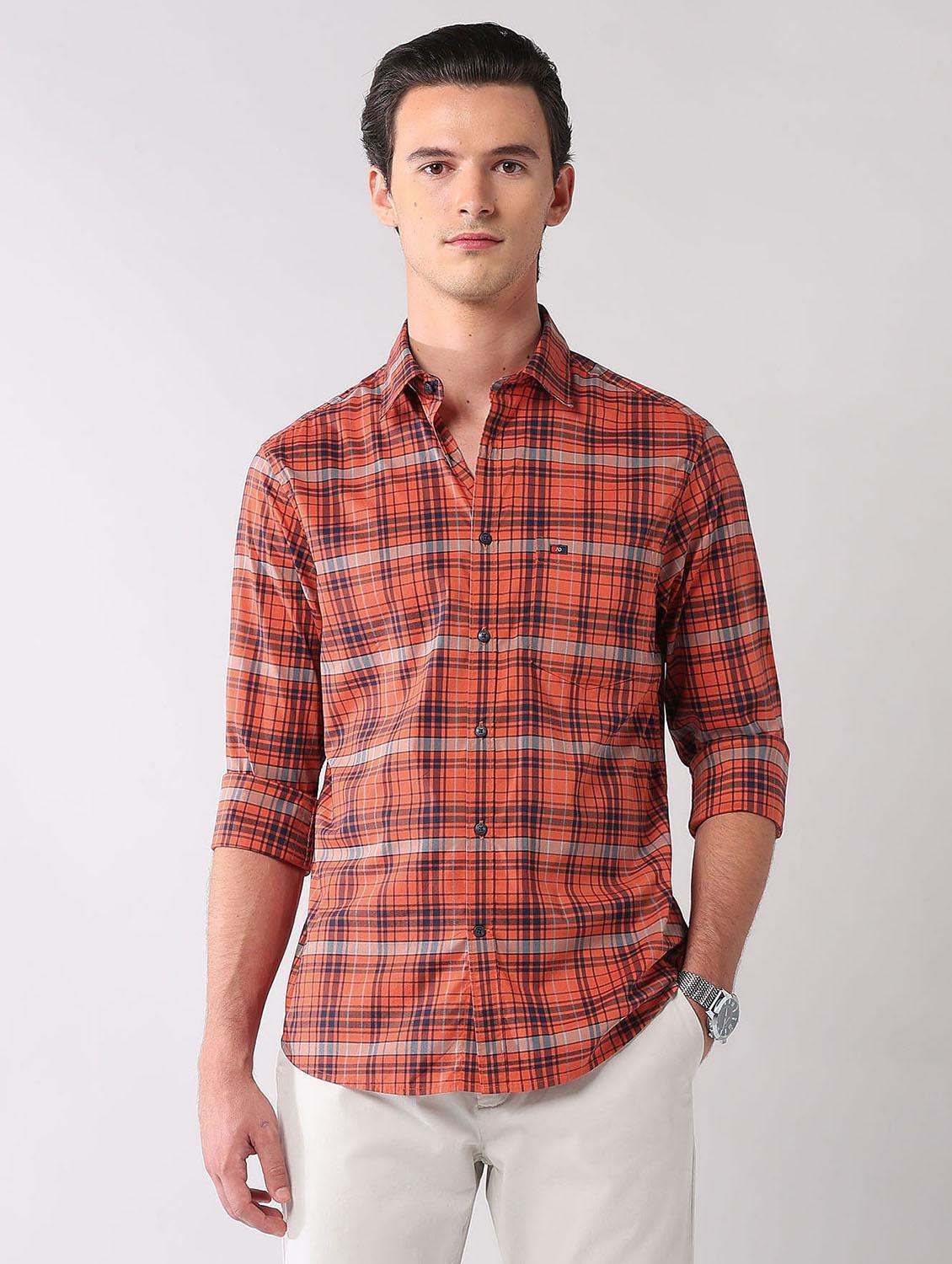 men checkered long sleeve regular fit casual shirt - 21998493 -  Standard Image - 1
