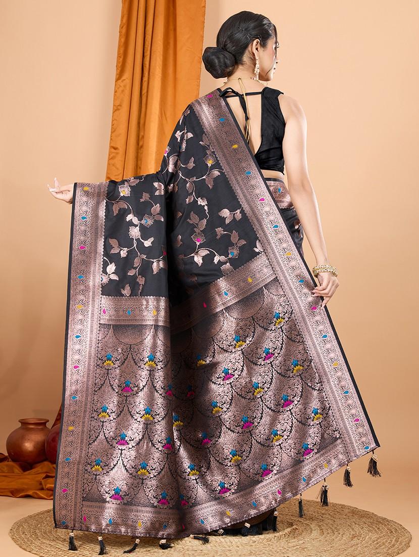 women self design banarasi saree with blouse - 21998526 -  Standard Image - 1