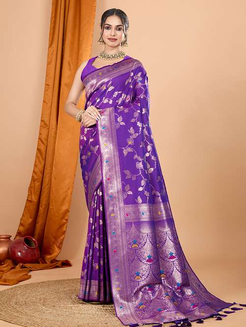 women self design banarasi saree with blouse - 21998532 -  Standard Image - 0