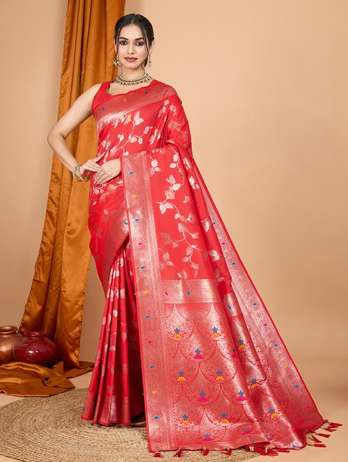 women self design banarasi saree with blouse - 21998534 -  Standard Image - 0