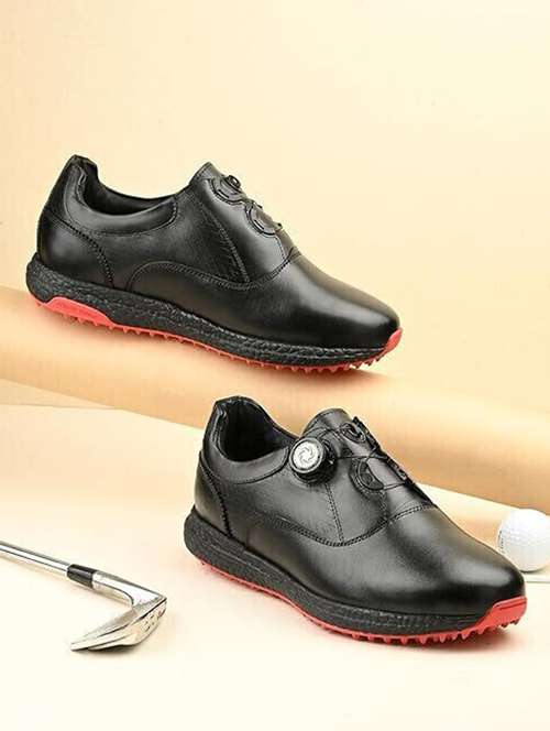 hitcaro men's premium leather pull - on professional golf shoes - 21998668 - Standard Image - 0
