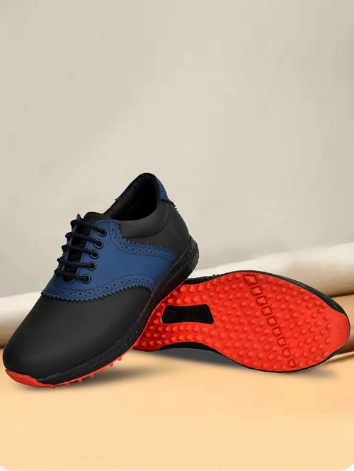 hitcaro men's premium leather lace - up professional golf shoes - 21998673 - Standard Image - 0