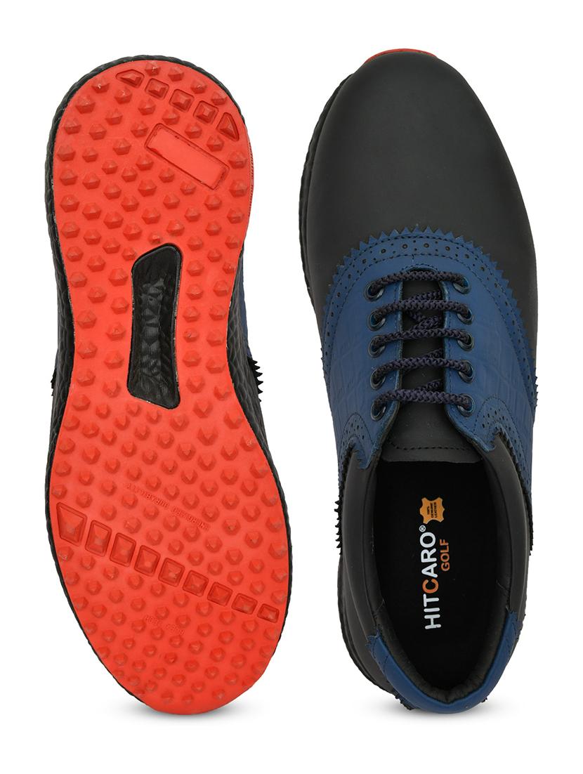 hitcaro men's premium leather lace - up professional golf shoes - 21998673 - Standard Image - 4