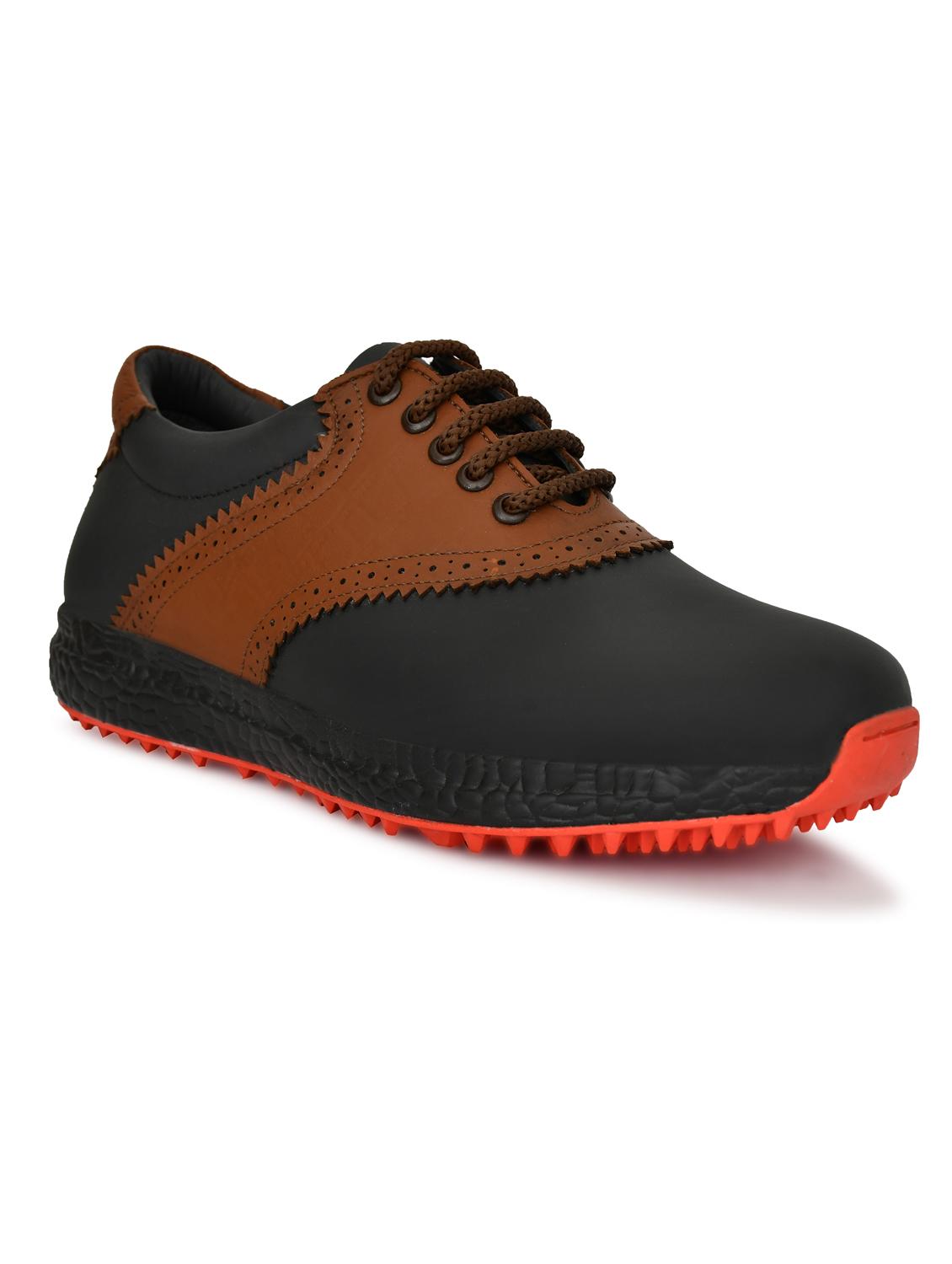 hitcaro men's premium leather lace - up professional golf shoes - 21998674 - Standard Image - 1
