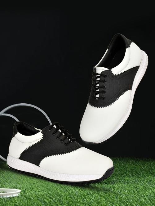 hitcaro men's premium leather lace - up professional golf shoes - 21998676 - Standard Image - 0