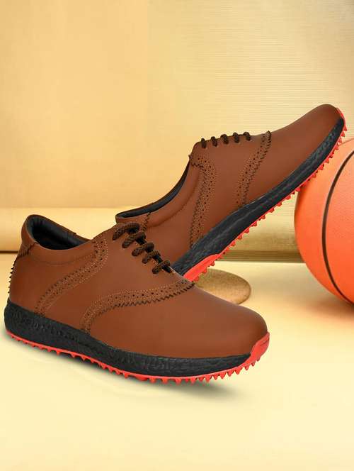 hitcaro men's premium leather lace - up professional golf shoes - 21998677 - Standard Image - 0