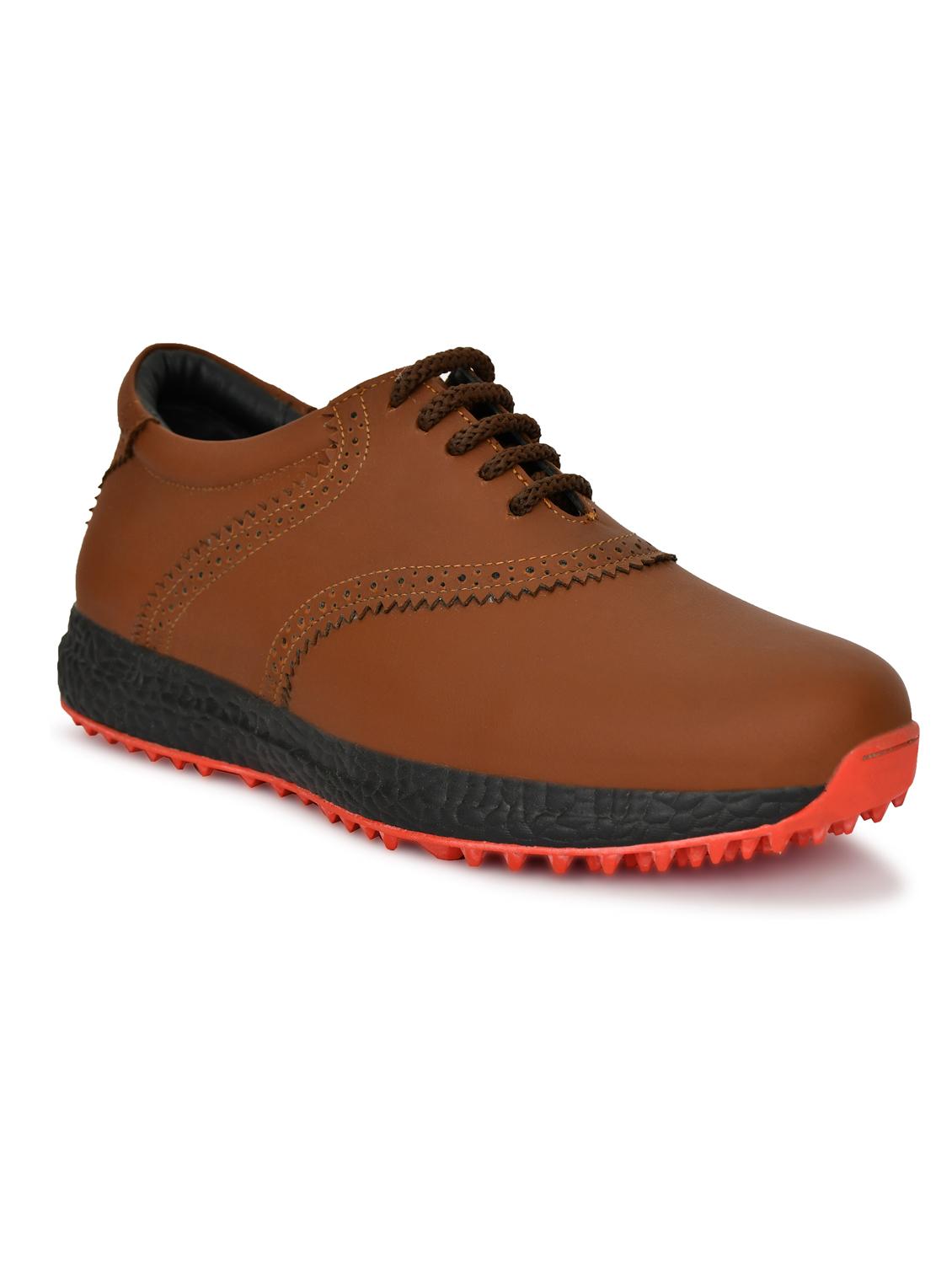 hitcaro men's premium leather lace - up professional golf shoes - 21998677 -  Standard Image - 1
