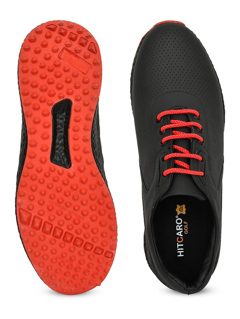 hitcaro men's premium leather lace - up professional golf shoes - 21998681 - Standard Image - 4