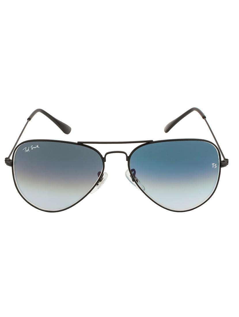 ted smith unisex aviator sunglasses with uv protected blue graded lens color - 21998684 -  Standard Image - 1