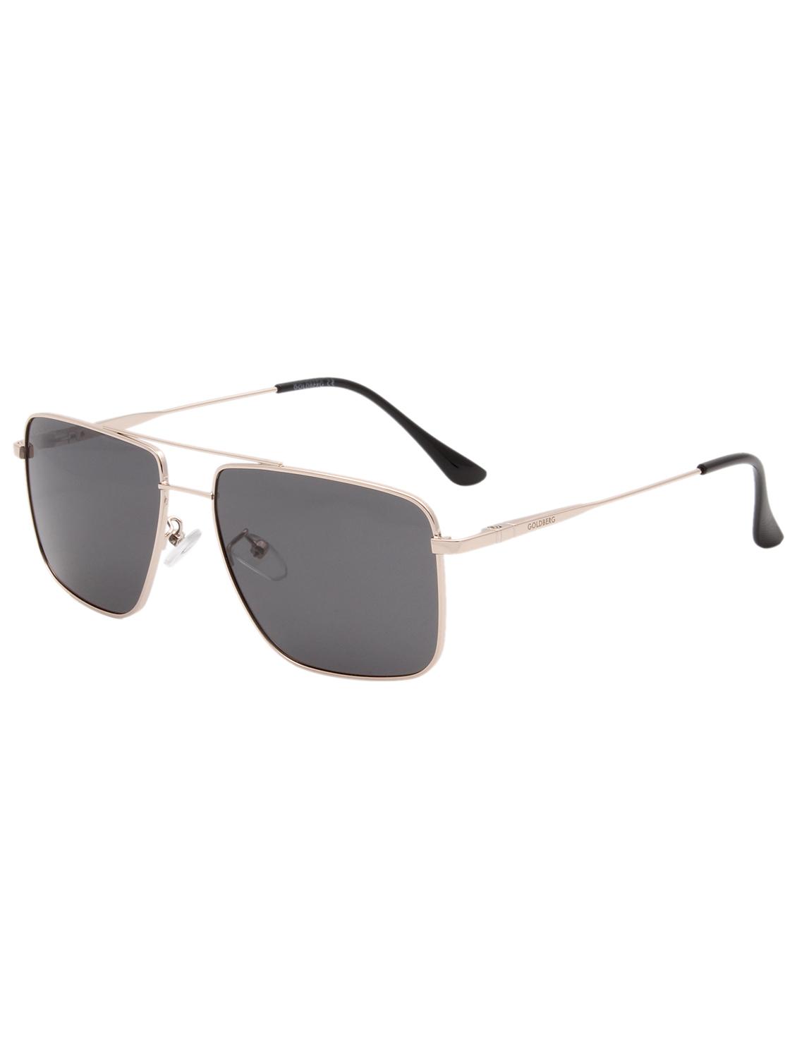 gold berg grey lens & gold-toned aviator sunglasses with uv protected lens - 21998702 -  Standard Image - 1