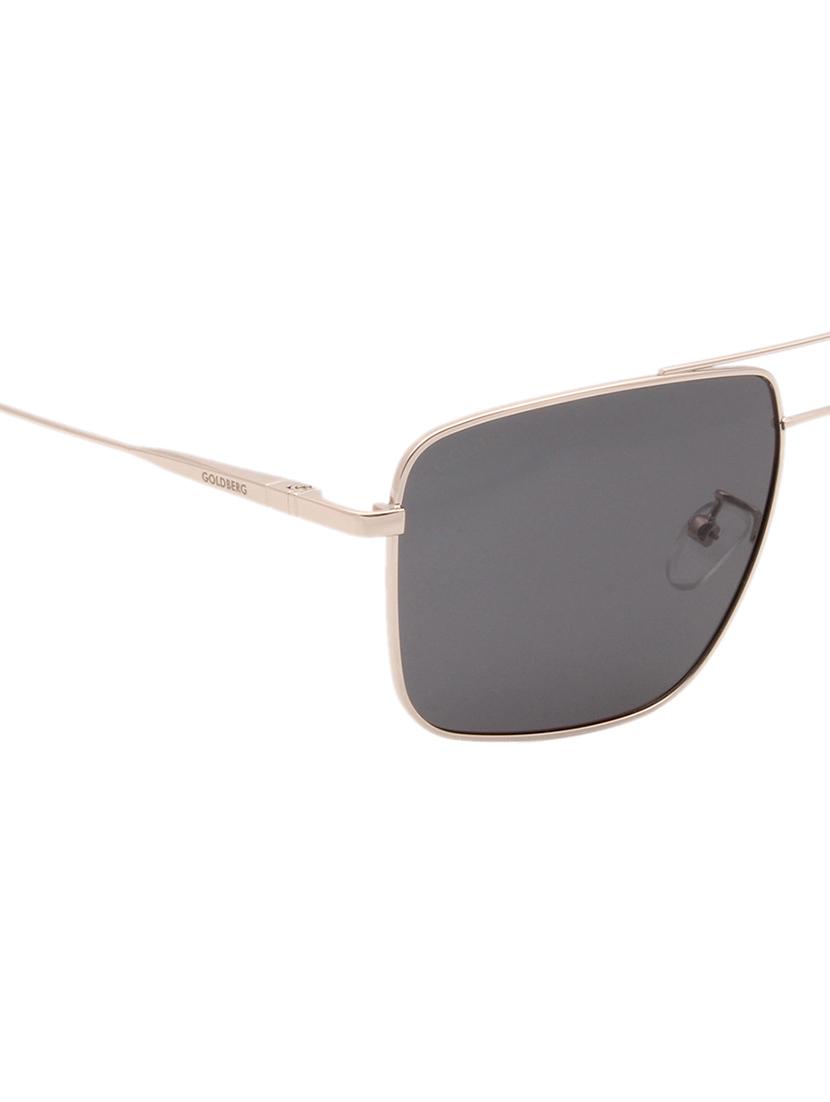 gold berg grey lens & gold-toned aviator sunglasses with uv protected lens - 21998702 - Standard Image - 4