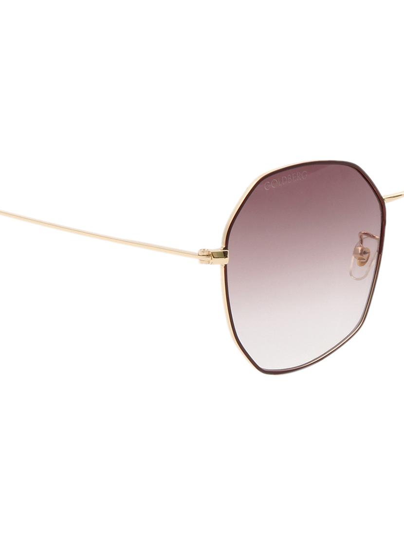 gold berg brown & gold-toned square sunglasses with uv protected lens - 21998711 - Standard Image - 4