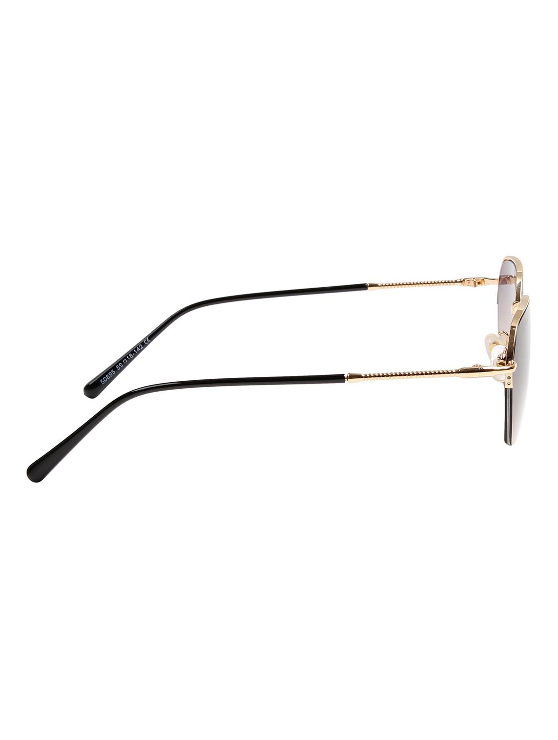 ted smith unisex aesthetic gold-multi square half-rim sunglasses with uv protected lens - 21998718 - Standard Image - 4