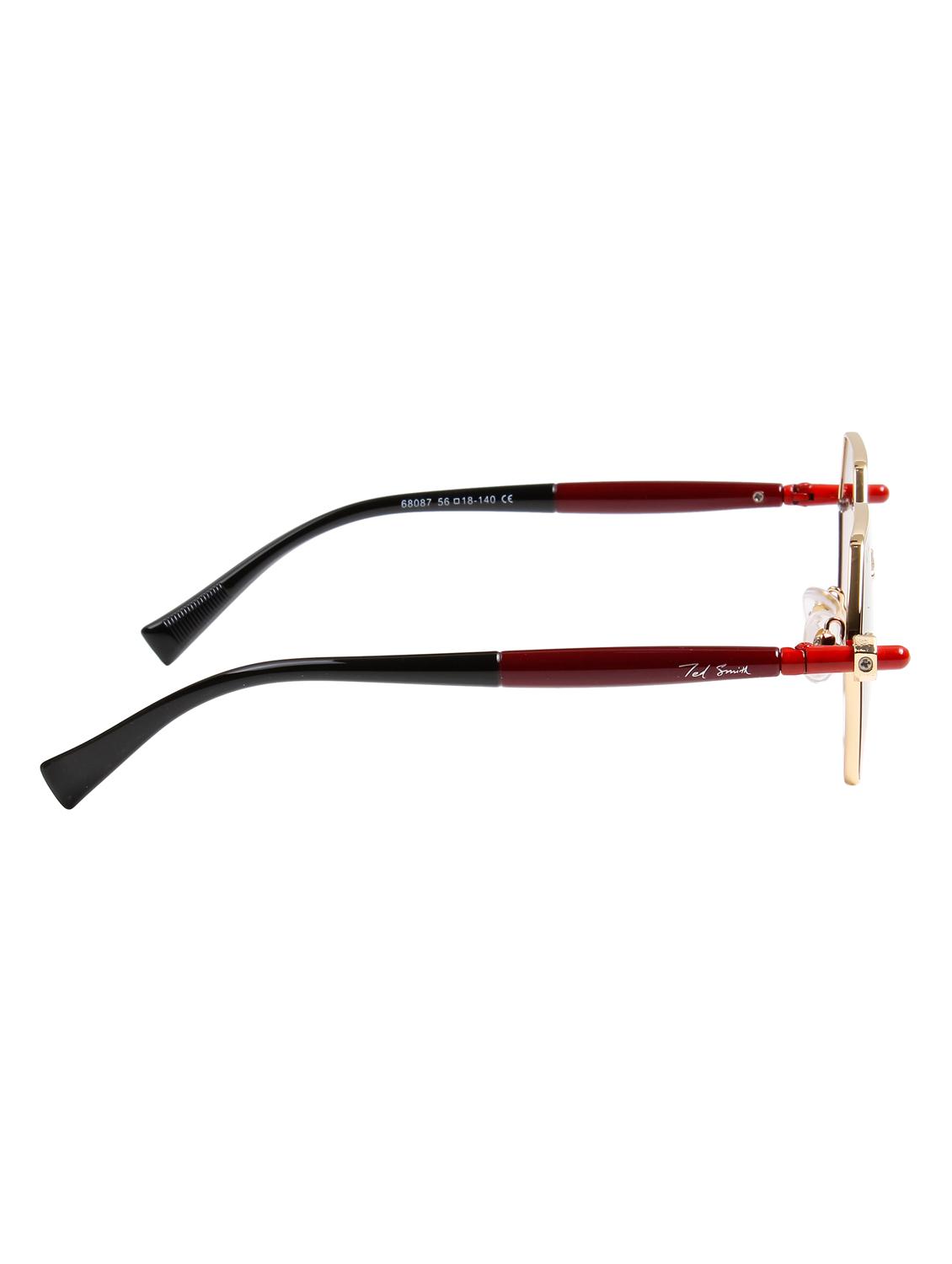 ted smith unisex aesthetic-bold gold-pink hexagon sunglasses with uv protected lens - 21998722 - Standard Image - 4