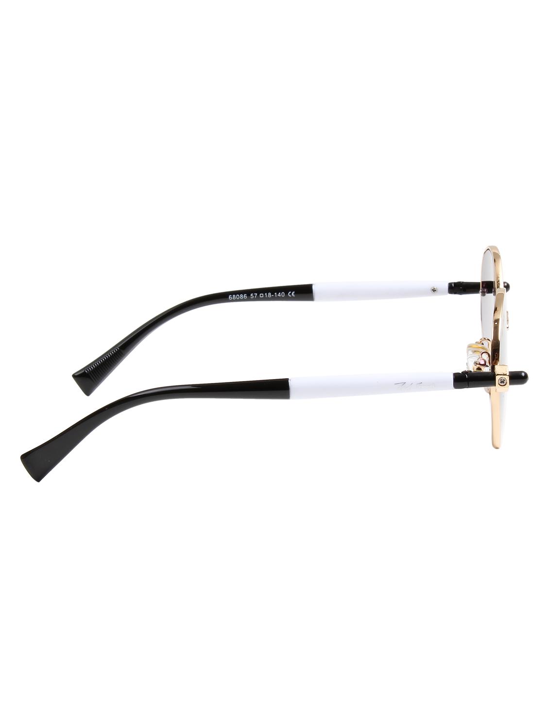ted smith unisex aesthetic-bold gold-purple oval sunglasses with uv protected lens - 21998729 - Standard Image - 4