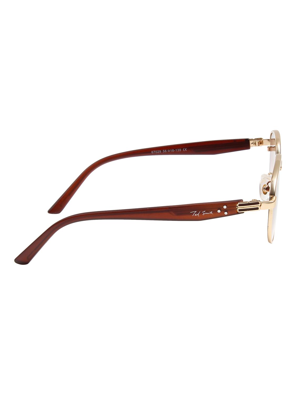 ted smith unisex aesthetic-bold gold-brown aviator sunglasses with uv protected lens - 21998737 - Standard Image - 4