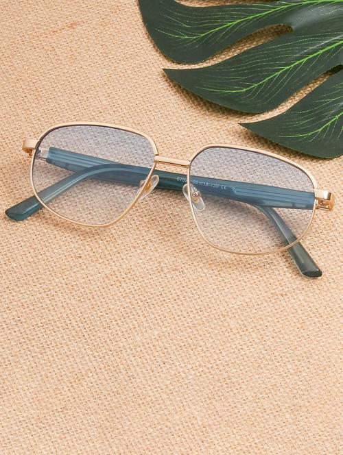 ted smith unisex aesthetic-bold gold-blue aviator sunglasses with uv protected lens - 21998738 - Standard Image - 0