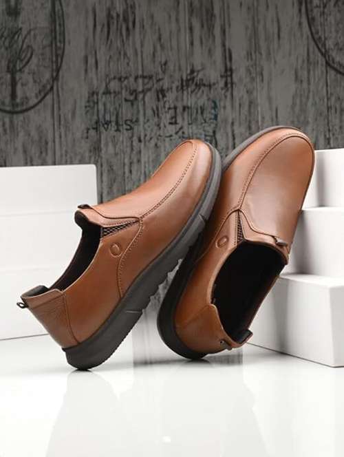 egroose men's 0 gravity genuine leather premium quality loafer shoes - 21998754 - Standard Image - 0